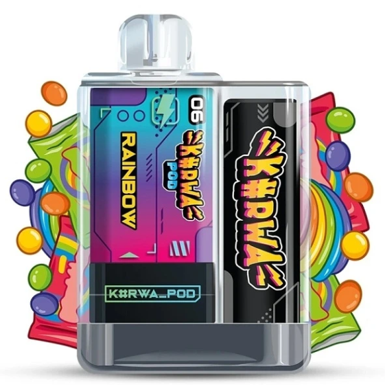 Kurwa Pod Starter Kit - Rainbow (Citrusová směs s jahodou a černým rybízem) 20mg Citrusová směs s jahodou a černým rybízem