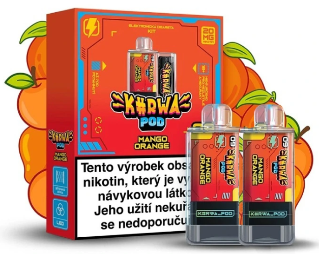 Kurwa Pod Kapsle 2ks - Mango Orange (Mango, pomeranč) 20mg Mango, pomeranč