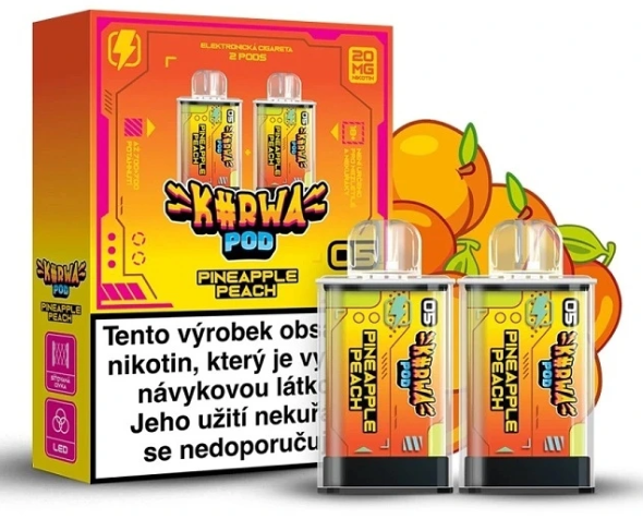 Kurwa Pod Kapsle 2ks - Pineapple Peach (Ananas, broskev) 20mg Ananas, broskev