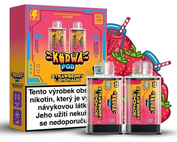 Kurwa Pod Kapsle 2ks - Strawberry Lemonade (Jahodová limonáda) 20mg Jahodová limonáda