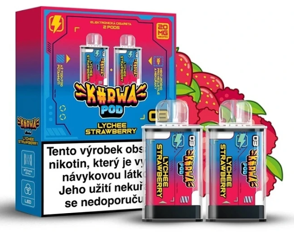 Kurwa Pod Kapsle 2ks - Lychee Strawberry (Liči, jahoda) 20mg Liči, jahoda