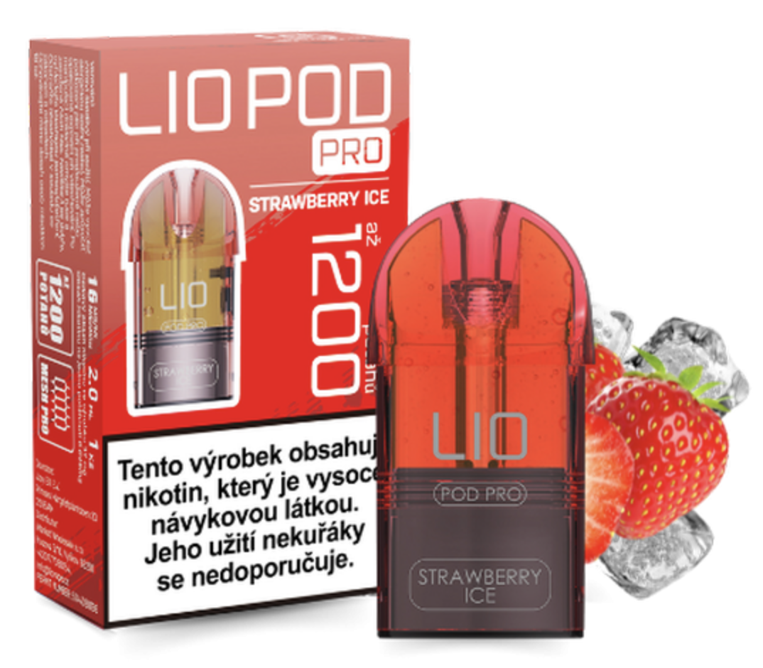 iJoy Lio POD PRO náplň Strawberry Ice (Chladivá jahoda) 16mg Chladivá jahoda
