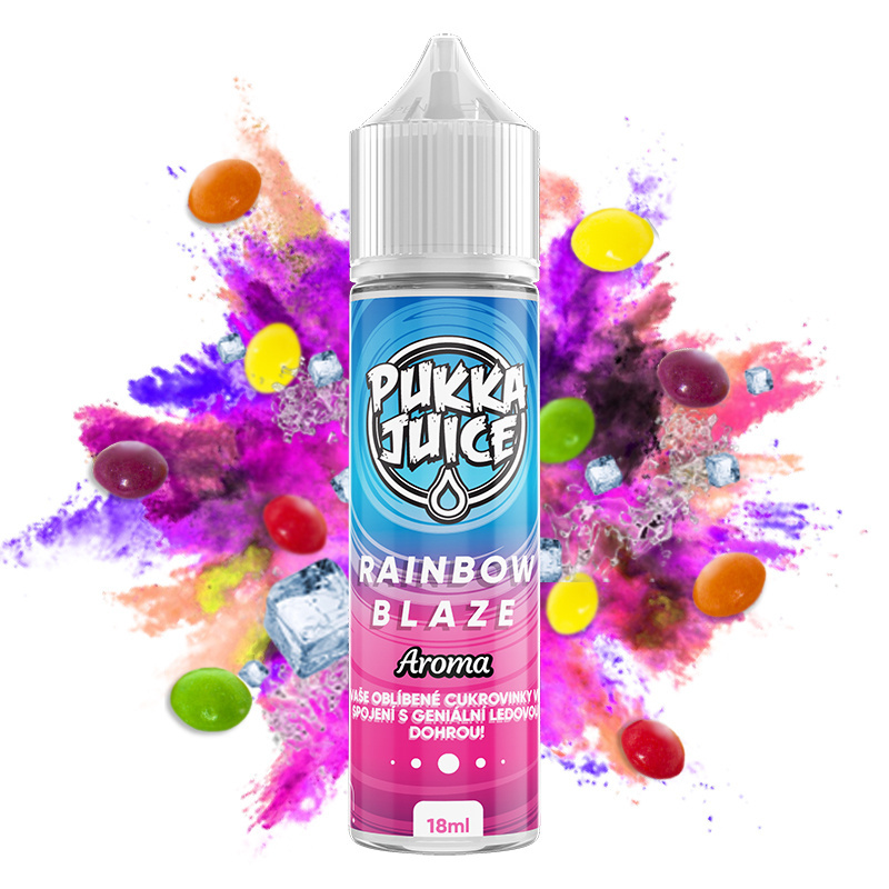 Příchuť Pukka Juice S&V: Rainbow Blaze (Ovocné bonbony s cooladou) 10ml