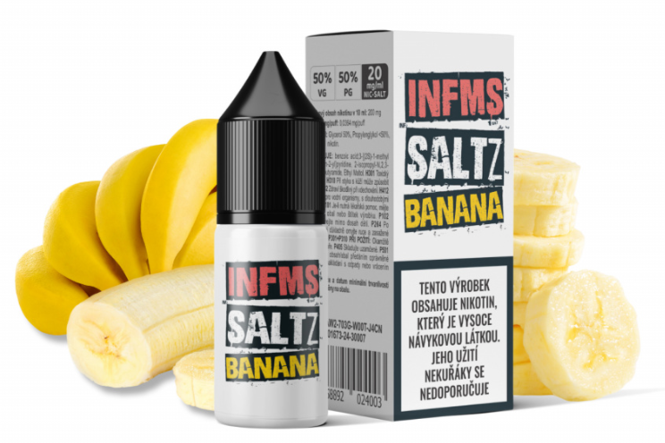 e-liquid Infamous Saltz Banana (Banán) 20mg 10ml Banán