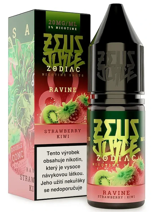 Zeus Juice Zodiac Salt - Ravine (Kiwi, jahoda) 10ml Obsah nikotinu: 10 mg Kiwi, jahoda