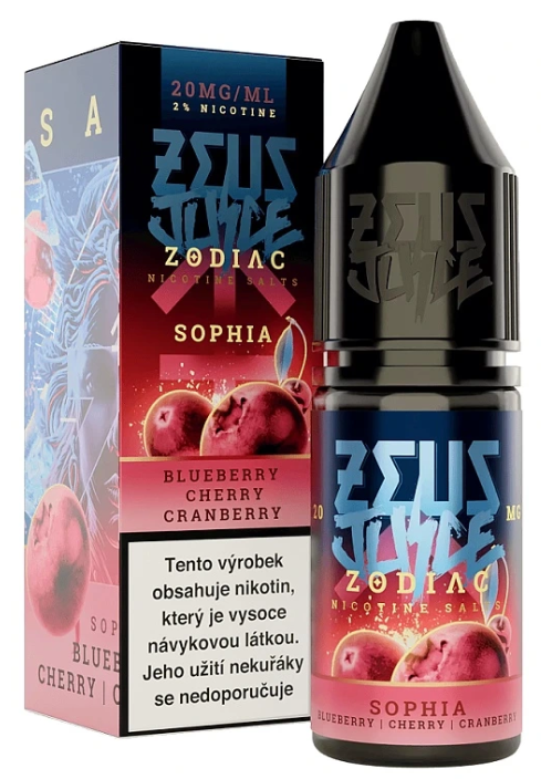 Zeus Juice Zodiac Salt - Sophia (Ledová borůvka, třešeň, brusinka) 10ml 20mg Ledová borůvka, třešeň, brusinka