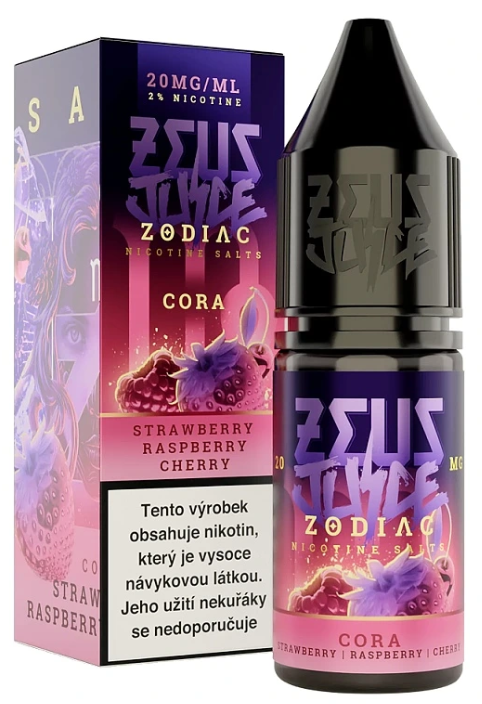 Zeus Juice Zodiac Salt - Cora (Jahoda, malina, třešeň) 10ml 20mg Jahoda, malina, třešeň