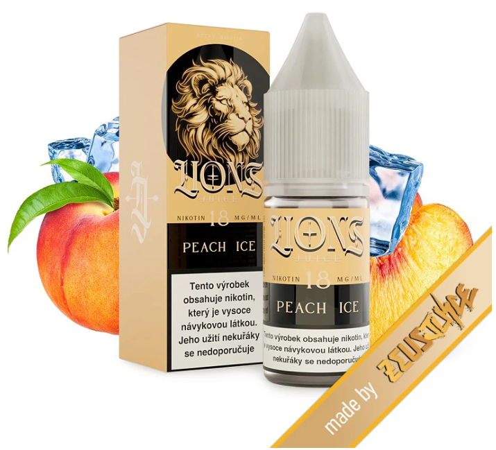 e-liquid Lions Juice - Peach Ice (Chladivá broskev) 10ml Obsah nikotinu: 12 mg Chladivá broskev