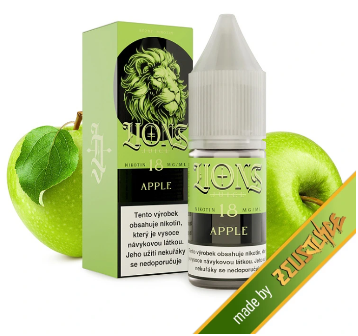 e-liquid Lions Juice - Apple (Jablko) 10ml Obsah nikotinu: 18 mg Jablko