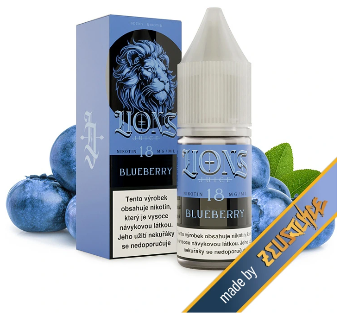 e-liquid Lions Juice - Blueberry (Borůvka) 10ml Obsah nikotinu: 12 mg Borůvka