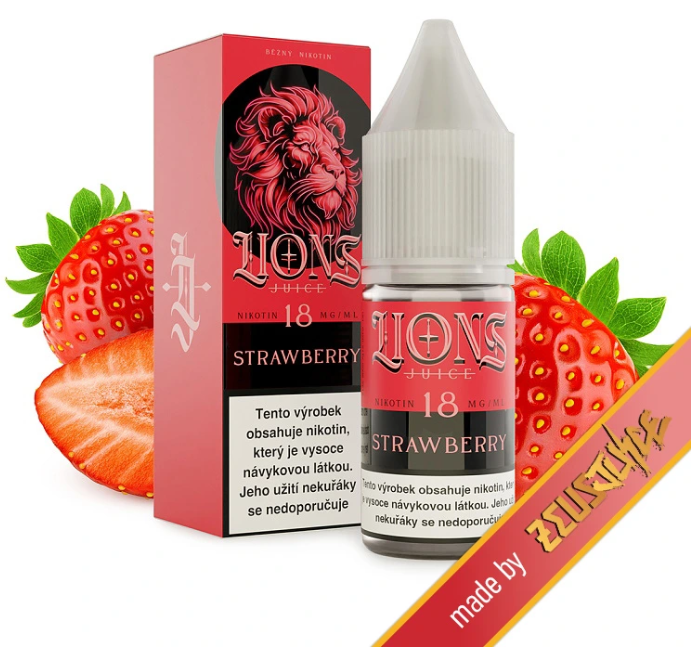 e-liquid Lions Juice - Strawberry (Jahoda) 10ml Obsah nikotinu: 6 mg Jahoda