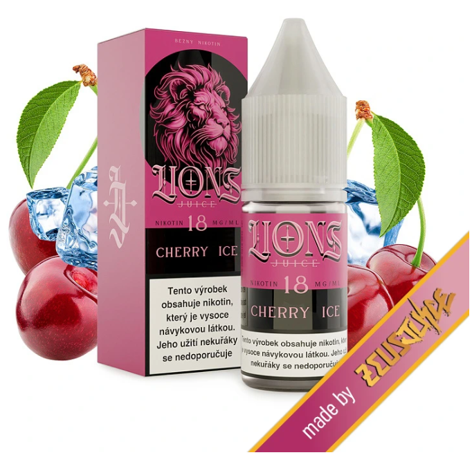 e-liquid Lions Juice - Cherry Ice (Chladivá třešeň) 10ml Obsah nikotinu: 12 mg Chladivá třešeň