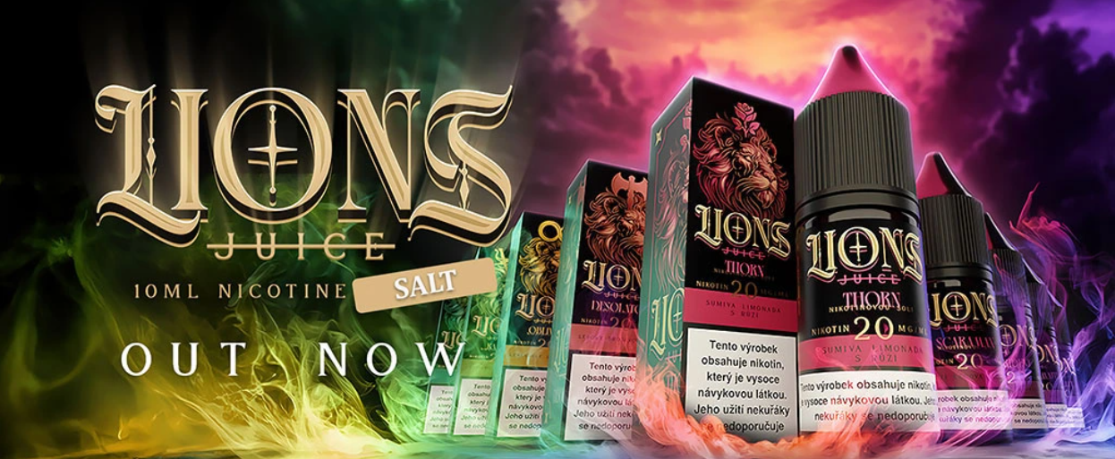e-liquid Lions Juice Salt – Rapier (Bezinková limonáda) 10ml Obsah nikotinu: 10 mg Bezinková limonáda