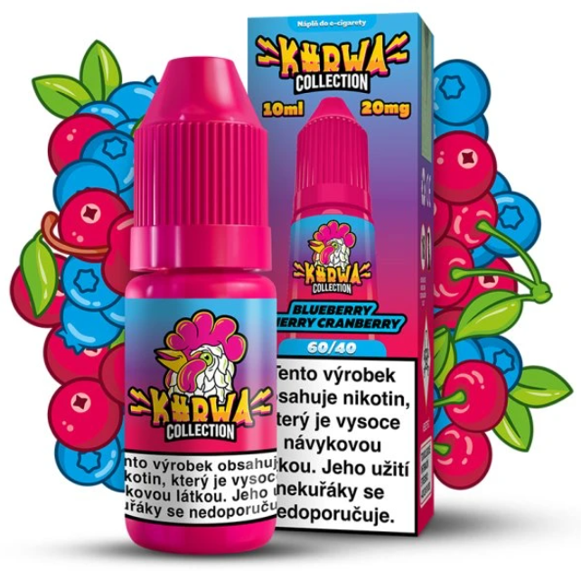 e-liquid Kurwa Collection - Blueberry Cherry Cranberry (Borůvka, třešeň, brusinka) 10ml 20mg Borůvka, třešeň, brusinka
