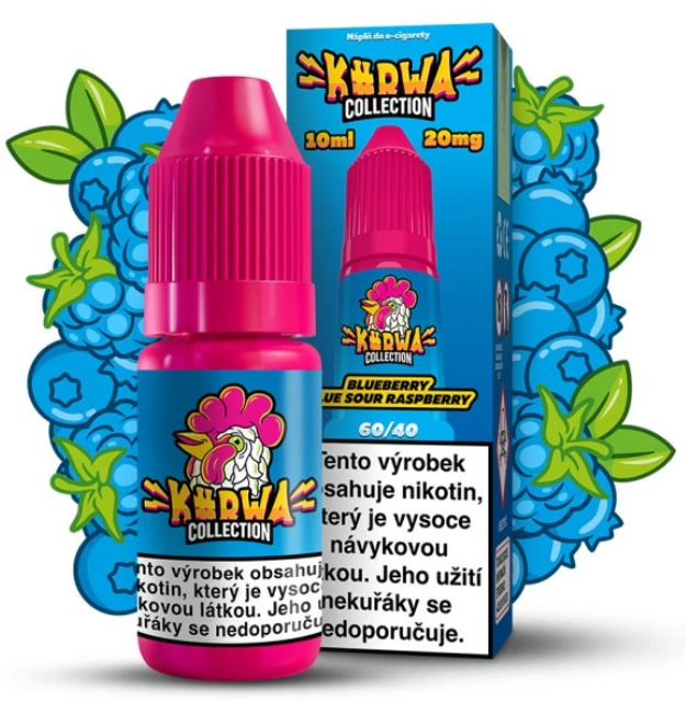 e-liquid Kurwa Collection - Blueberry Blue Sour Raspberry (Borůvka, malina) 10ml 20mg Borůvka, malina