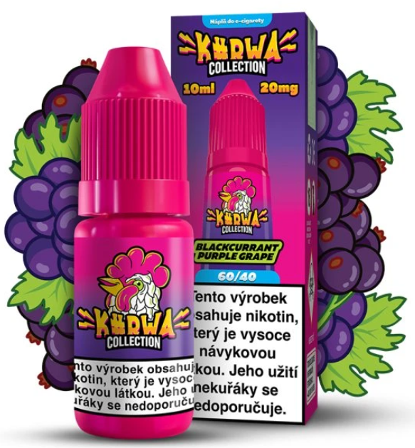 e-liquid Kurwa Collection - Blackcurrant Purple Grape (Černý rybíz, hrozno) 10ml 20mg Černý rybíz, hrozno