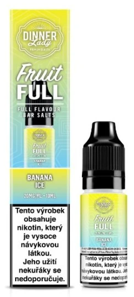e-liquid Dinner Lady Bar Salts Fruit - FULL Banana Ice (Chladivý banán) 10ml 20mg