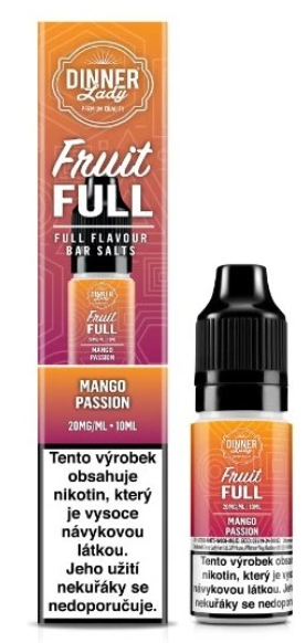 e-liquid Dinner Lady Bar Salts Fruit - FULL Mango Passion (Mango, marakuja) 10ml 20mg