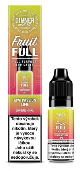 e-liquid Dinner Lady Bar Salts Fruit - FULL Kiwi Passion Lime (Exotický mix) 10ml 20mg