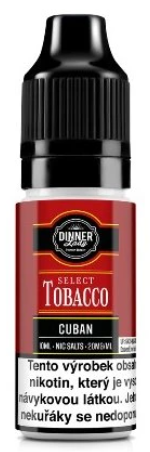 e-liquid Dinner Lady Bar Salts TOBACCO – Cuban Tobacco (Kubánský tabák s vanilkou) 10ml 20mg