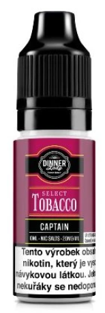e-liquid Dinner Lady Bar Salts TOBACCO – Captain Tobacco (Tabák s vanilkou a rumem) 10ml 20mg