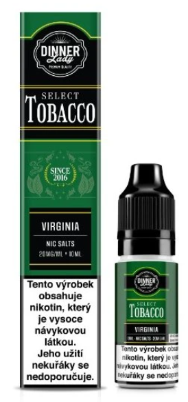 e-liquid Dinner Lady Bar Salts TOBACCO - Virginia Tobacco (Virginský tabák s citrusy) 10ml 20mg