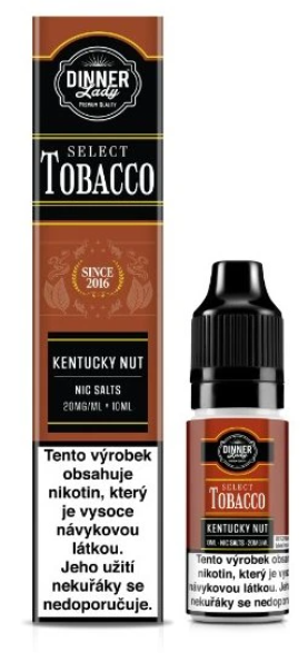 e-liquid Dinner Lady Bar Salts TOBACCO - Kentucky Tobacco (Kentucky tabák s ořechy) 10ml 20mg