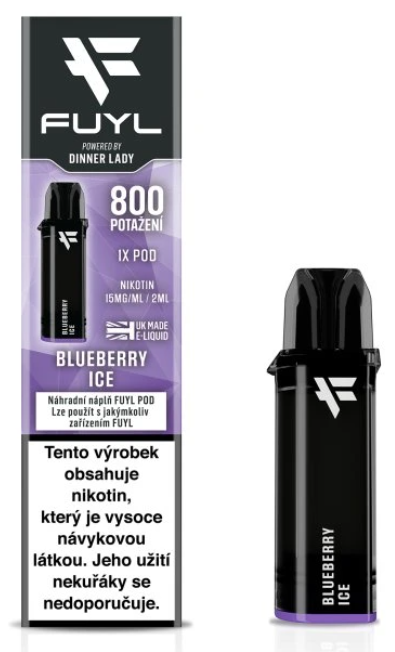Dinner Lady FUYL POD náplň - Blueberry Ice (Chladivá borůvka) 15mg Chladivá borůvka