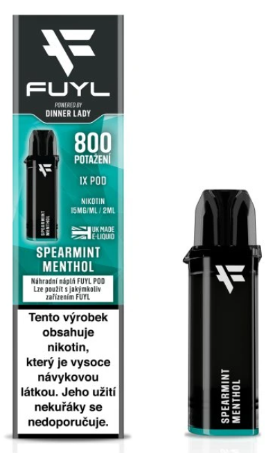 Dinner Lady FUYL POD náplň - Spearmint Menthol (Máta, mentol) 15mg Máta, mentol