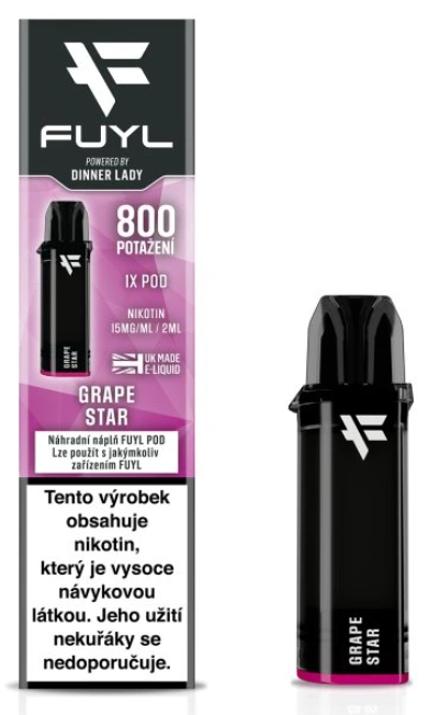 Dinner Lady FUYL POD náplň - Grape Star (Chladivé hrozno, anýz) 15mg Chladivé hrozno, anýz