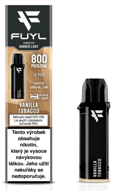 Dinner Lady FUYL POD náplň - Vanilla Tobacco (Tabák s vanilkou) 15mg Tabák s vanilkou