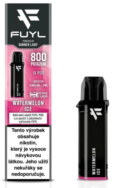Dinner Lady FUYL POD náplň - Watermelon Ice (Chladivý meloun) 15mg Chladivý meloun