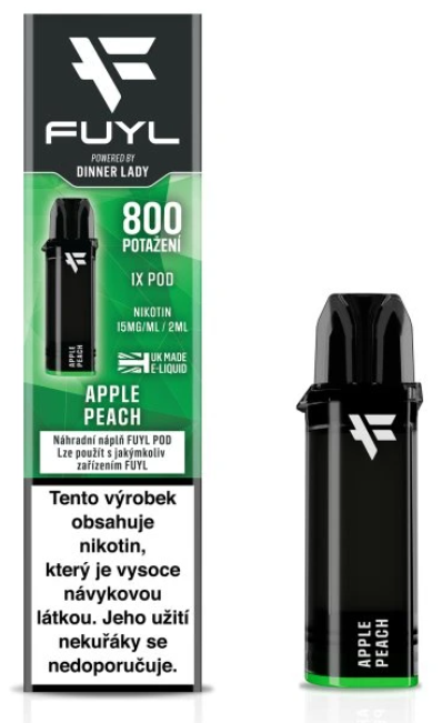 Dinner Lady FUYL POD náplň - Apple Peach (Jablko, broskev) 15mg Jablko, broskev