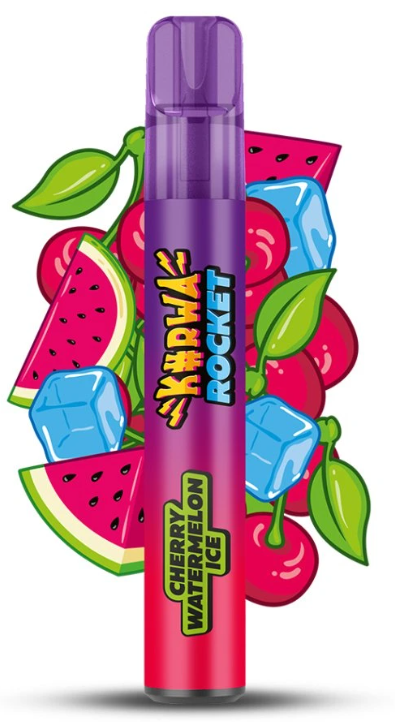 KURWA ROCKET jednorázová ecigareta - Cherry Watermelon Ice (Chladivý meloun s třešní) 20mg