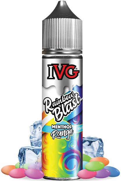 I VG Příchuť IVG S&V: Menthol Rainbow Blast (Chladivé sladké bonbony) 18ml