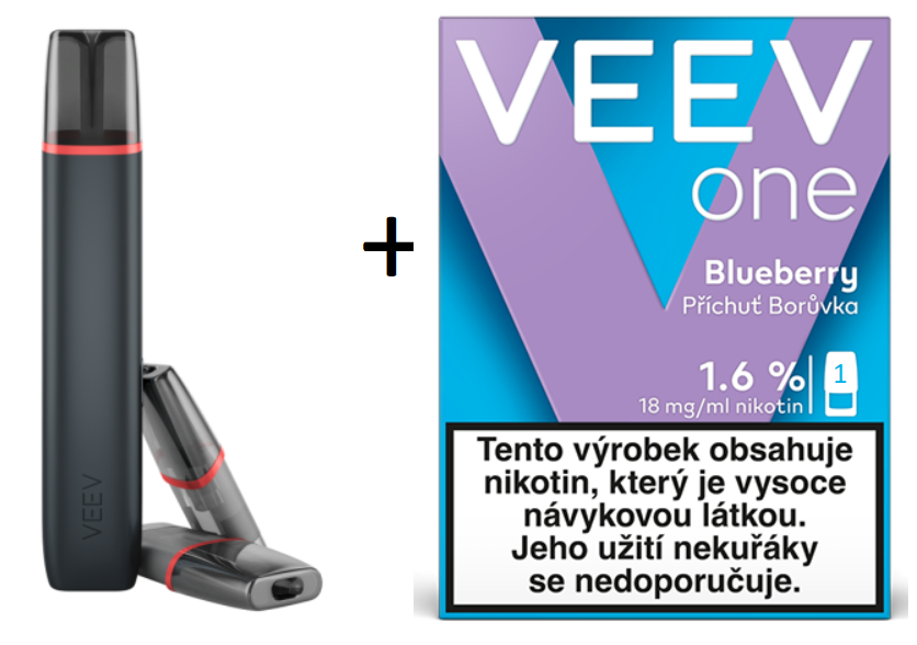 VEEV ONE Velvet Black Starter Kit Blueberry 18mg 1ks