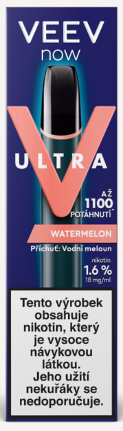 VEEV NOW ULTRA jednorázová ecigareta - Watermelon (Meloun) 18mg