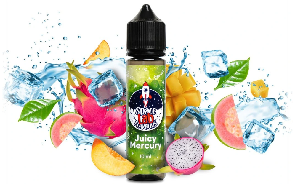 Příchuť Space Lab Flavours S&V: Juicy Mercury (Chladivé mango, broskev, dračí ovoce, guava) 10ml