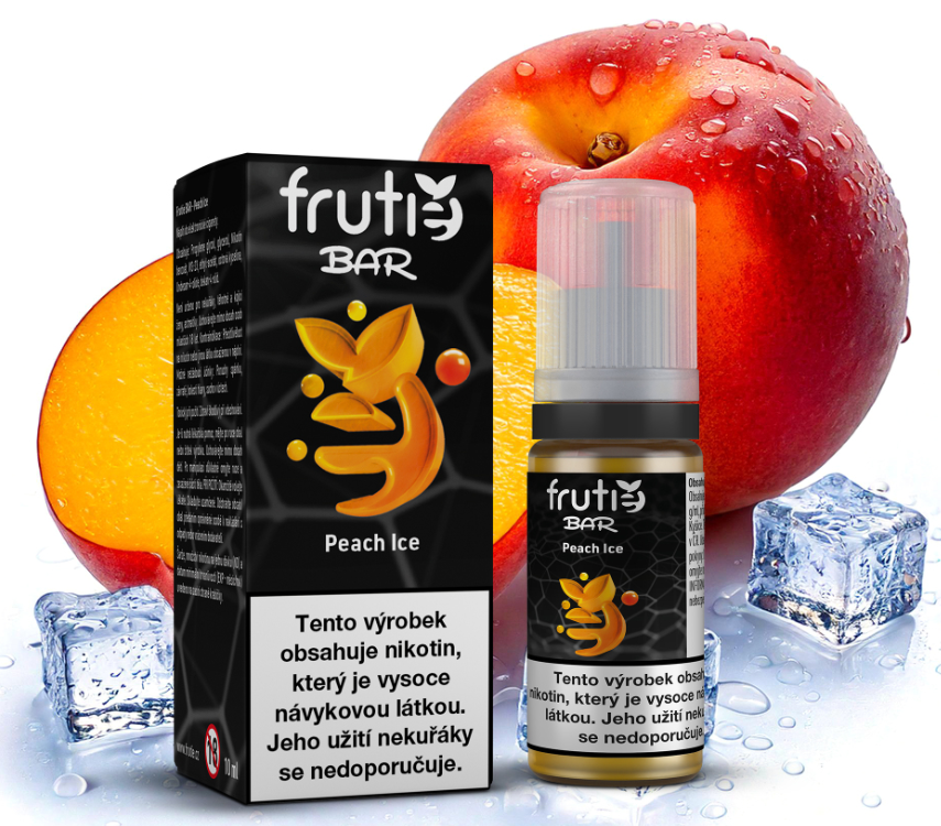 Frutie BAR - Peach Ice (Chladivá broskev) 10ml Obsah nikotinu: 20 mg Chladivá broskev