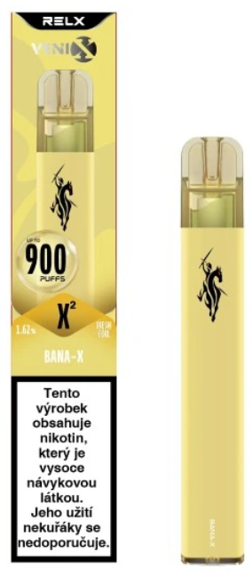 VENIX X2 jednorázová e-cigareta - Bana-X (Banán) 16mg