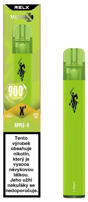 VENIX X2 jednorázová e-cigareta - Apple-X (Jablko) 16mg