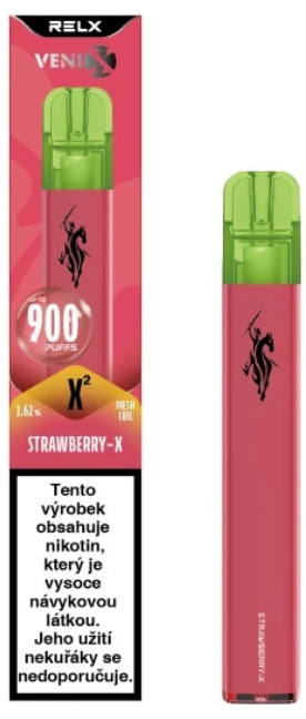 VENIX X2 jednorázová e-cigareta - Strawberry-X (Jahoda) 16mg