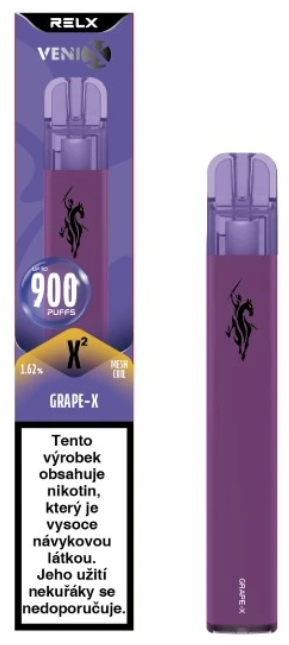 VENIX X2 jednorázová e-cigareta - Grape-X (Hrozno) 16mg