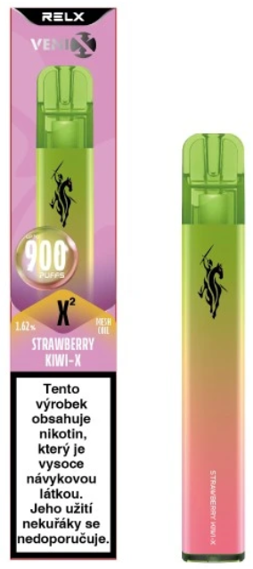 VENIX X2 jednorázová e-cigareta - Strawberry Kiwi-X (Jahoda, kiwi) 16mg