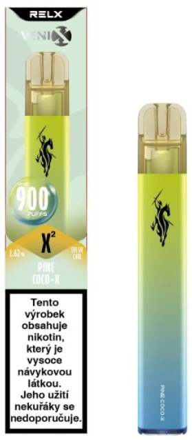 VENIX X2 jednorázová e-cigareta - Pine Coco-X (Ananas, kokos) 16mg