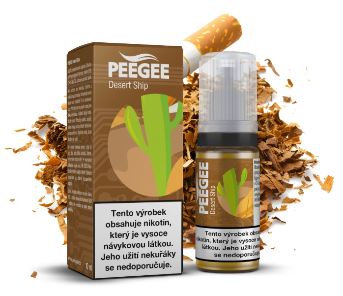 e-liquid PEEGEE - Desert Ship (Burley virginský tabák) 10ml Obsah nikotinu: 12 mg Burley virginský tabák