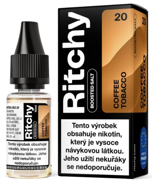 Ritchy Salt - Coffee Tobacco (Tabák s kávou) 10ml Obsah nikotinu: 10 mg Tabák s kávou