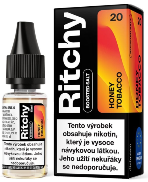 Ritchy Salt - Honey Tobacco (Tabák s medem) 10ml Obsah nikotinu: 20 mg Tabák s medem
