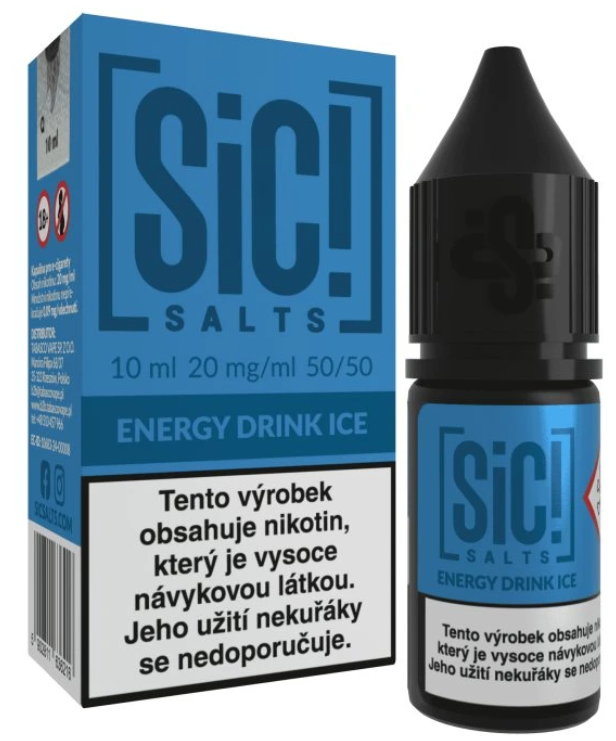 e-liquid Sic! Salts - Energy Drink Ice (Ledový energetický nápoj) 10ml Obsah nikotinu: 10 mg Malinová limonáda