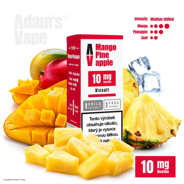 Adams Vape Adam’s Vape SALTS Mango Pineapple (Mango s ananasem) 10ml Obsah nikotinu: 20 mg Mango s ananasem